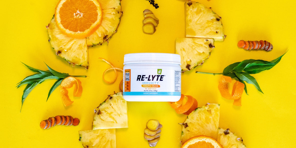 Image of Immunity with fruity background