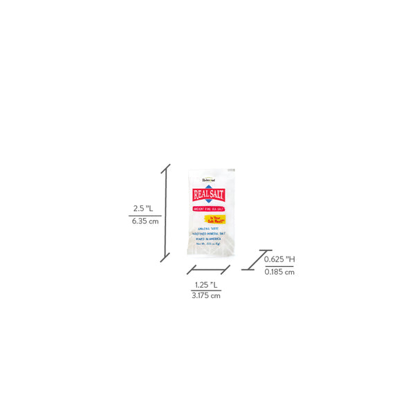Real Salt Fine Single Serve Packet / 500 ct